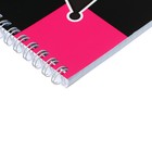 Блокнот А5, 60 листов в клетку на гребне Kuromi-3, обложка целлюлозный картон, блок офсет - фото 24644978