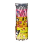 Карандаш чернографитный HB, Kuromi+Me Melody, трёхгранный, с ластиком (комплект 50 шт) - фото 25284194