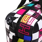 Папка для труда 330 x 220 x 120 мм, с ручками текстиль, Kuromi (Куроми шахматы), полиэстер - фото 24655521