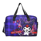 Папка для труда 330 x 220 x 120 мм, с ручками текстиль, Kuromi фиолетовая клетка, полиэстер - фото 24655524