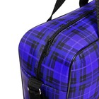 Папка для труда 330 x 220 x 120 мм, с ручками текстиль, Kuromi фиолетовая клетка, полиэстер - фото 24655525