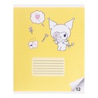 Тетрадь 12 листов в линейку Hello Kitty+Kuromi, обложка картон, в дополнительной ПВХ обложке, блок 60 г/м2, МИКС (комплект 20 шт) - фото 25284217