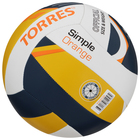 Мяч волейбольный TORRES Simple Orange V323125, TPU, клееный, 18 панелей, р. 5 - фото 4604593