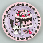 Набор бумажных тарелок, Kuromi, d=18 см, набор 6 шт. - фото 321784847