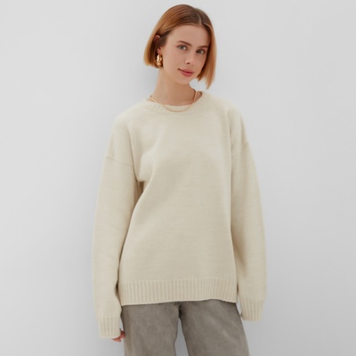 Джемпер женский MINAKU: Knitwear collection, бежевый, размер 46-48