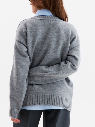 Джемпер женский MINAKU: Knitwear collection, светло-серый, размер 42-44