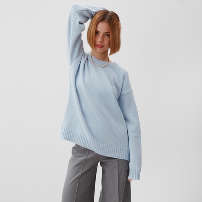 Джемпер женский MINAKU: Knitwear collection, светло-голубой, размер 42-44