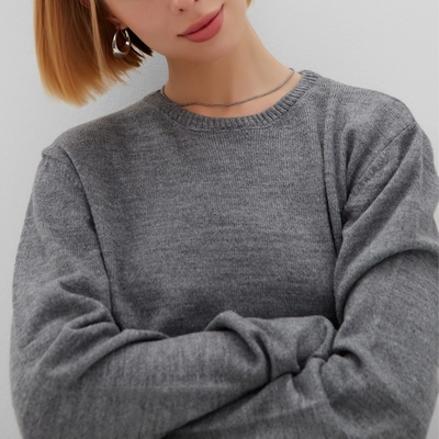 Джемпер женский MINAKU: Knitwear collection, серый, размер 42-44