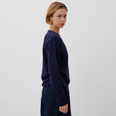 Джемпер женский MINAKU: Knitwear collection, синий, размер 50-52