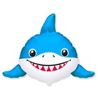 Шар фольгированный 31" «Веселая акула», фигура - Фото 1