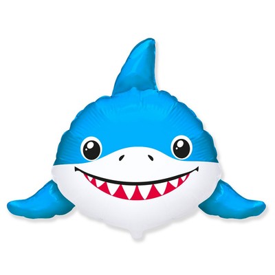 Шар фольгированный 31" «Веселая акула», фигура