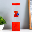 УЦЕНКА Лава-лампа «Мишка» LED 2 Вт от батареек 3хАА красный 7×7×24 см - Фото 1