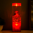 УЦЕНКА Лава-лампа «Мишка» LED 2 Вт от батареек 3хАА красный 7×7×24 см - Фото 2