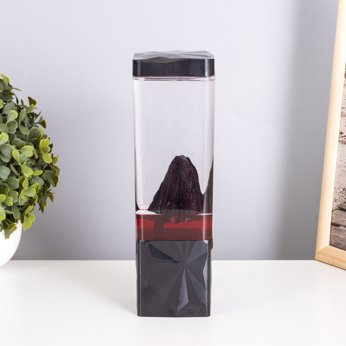 Лава-лампа «Вулкан» LED от батареек 3хАА USB красный 7.5×7.5×23 см - Фото 1