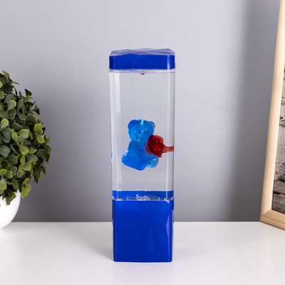 УЦЕНКА Лава-лампа «Дельфин» LED от батареек, аквариум 3хАА USB синий 7.5×7.5×23 см RISALUX