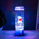 УЦЕНКА Лава-лампа «Дельфин» LED от батареек, аквариум 3хАА USB синий 7.5×7.5×23 см RISALUX - Фото 2