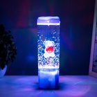 УЦЕНКА Лава-лампа «Мишка» LED 2 Вт от батареек 3хАА синий 7×7×24 см - Фото 2