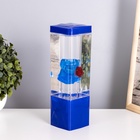 УЦЕНКА Лава-лампа «Мишка» LED 2 Вт от батареек 3хАА синий 7×7×24 см - Фото 3