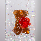 УЦЕНКА Лава-лампа «Мишка» LED 2 Вт от батареек 3хАА коричневый 7×7×24 см - Фото 4