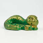 Фигура "Змееныш" зеленый с позолотой, 8х4х3см - фото 321785513