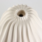 Ваза для цветов декоративная, белая, ручной работы, 10 см х 10 см х 18 см. - фото 24690478