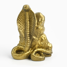 Фигура "Змея хрустальница" золото, 12х6см