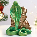 Фигура "Змея хрустальница" салатовая-бронза, 10х8см - Фото 2