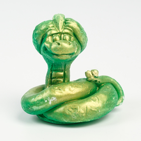 Фигура "Змея Орион" светло-зеленая, 5х5х6см