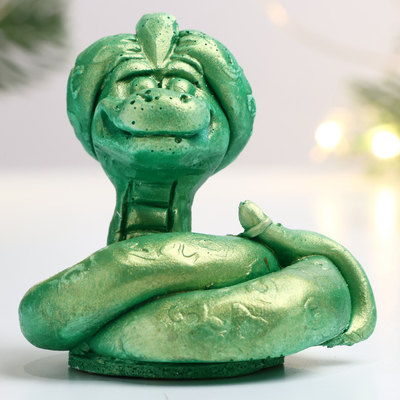Фигура "Змея Орион" светло-зеленая, 5х5х6см