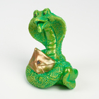 Фигура "Змея с письмом" светло-зеленая, 6х6х5см - фото 321785626