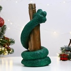 Фигура "Змея с бутылкой" изумрудная, 30см - Фото 3