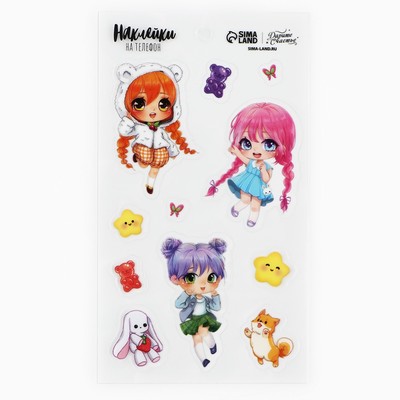 Наклейки на телефон «Аниме», 8×14 см