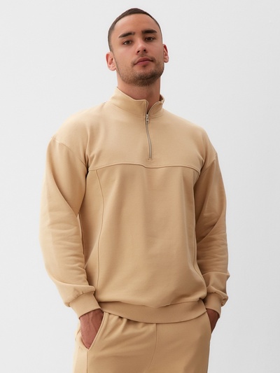 Джемпер мужской MINAKU: Casual Collection MAN, размер 48, бежевый