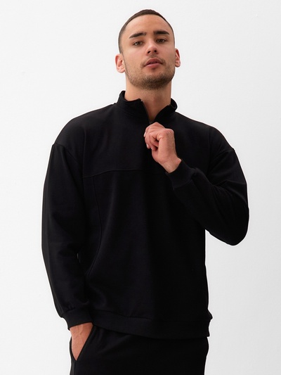 Джемпер мужской MINAKU: Casual Collection MAN цвет черный, р-р 56