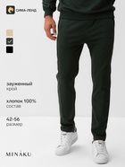Брюки мужские MINAKU: Casual Collection MAN, размер 52, хаки - Фото 1
