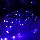 УЦЕНКА Гирлянда «Нить», 10 м, роса, IP20, 100 LED, 12 В, серебристая нить, свечение фиолетовое - Фото 5