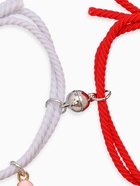 Браслеты парные «Неразлучники» ассоль, клоун и шары, бело-красные, d=7 см - Фото 2