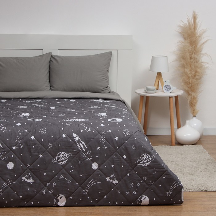 

Покрывало Love Life 1,5 сп Space trip 150*210±5 см, новосатин, 100% п/э
