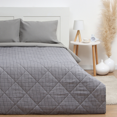Покрывало LoveLife евро Gray cage 200*210±5см, новосатин, 100%п/э