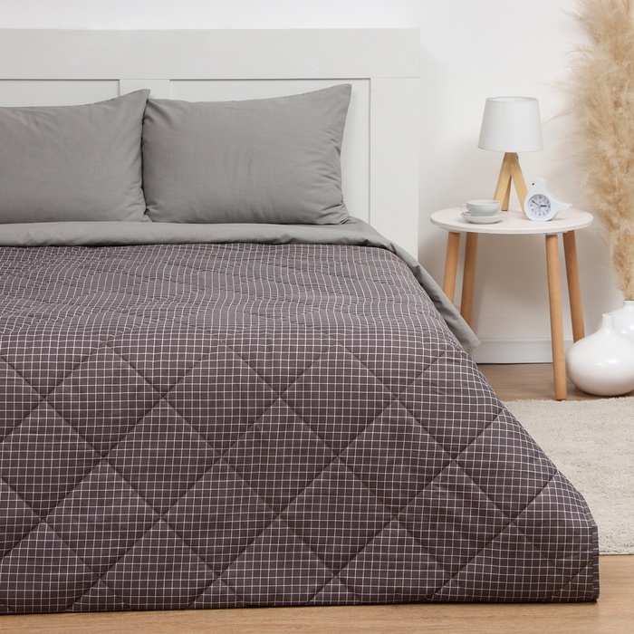

Покрывало LoveLife 1,5сп Graphite cage 150*210±5см, новосатин, 100%п/э
