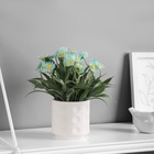 Искусственный цветок в горшке «Астра экстра мини», 8×20 см, МИКС - Фото 4