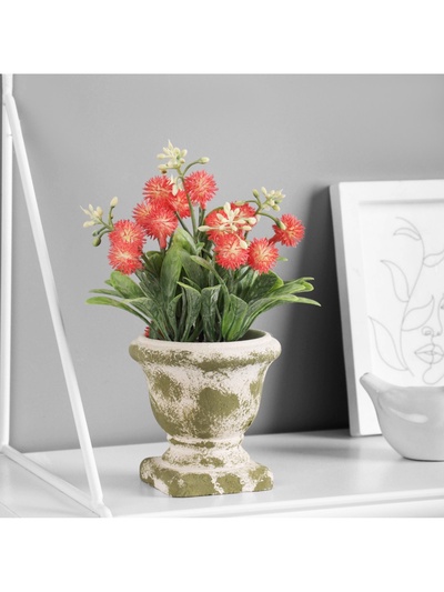 Искусственный цветок в горшке «Скабиоза экстра», 9×18 см, МИКС