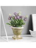 Искусственный цветок в горшке «Скабиоза экстра», 9×18 см, МИКС - Фото 4