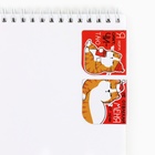 Магнитные закладки для книг, 2 шт. на подложке «Новогодний котик» - Фото 2