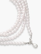 Портупея женская «Бусина» жемчужная капля, цвет белый в серебре, 162 см - Фото 5