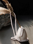 Портупея женская «Бусина» жемчужная капля, цвет белый в серебре, 162 см - Фото 6