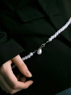 Портупея женская «Бусина» жемчужная капля, цвет белый в серебре, 162 см - Фото 8