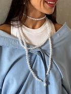 Портупея женская «Бусина» жемчужная капля, цвет белый в серебре, 162 см - Фото 9