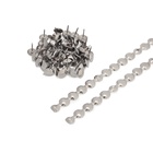 Лента декоративных гвоздей ТУНДРА, длина 1 м, 11?16 мм, хром, 10 шт. (комплект 10 шт) - фото 26388640