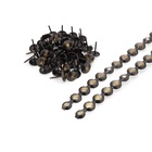 Лента декоративных гвоздей ТУНДРА, длина 1 м, 11?16 мм, античная бронза, 10 шт. (комплект 10 шт) - фото 26388673